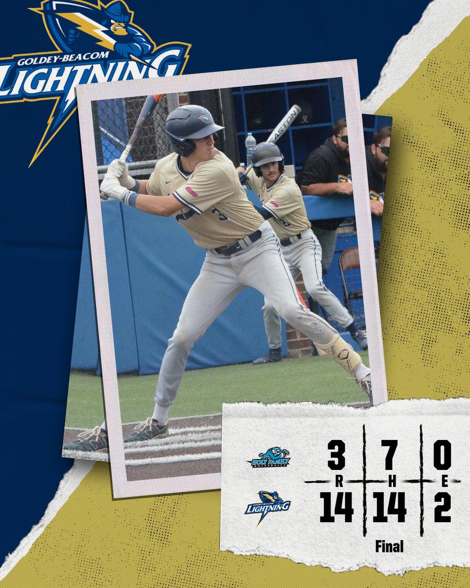 Baseball takes a win over Holy Family!

Braden Kolmansberger 3 HR and 5 RBI, Kyle Walker 2H and 3 RBI, Darin Miller and Demetrius Johnson 2H and 2 RBI apiece. Kevin Dillon with 4 SO in 6 IP⚡️

#GBCLightning