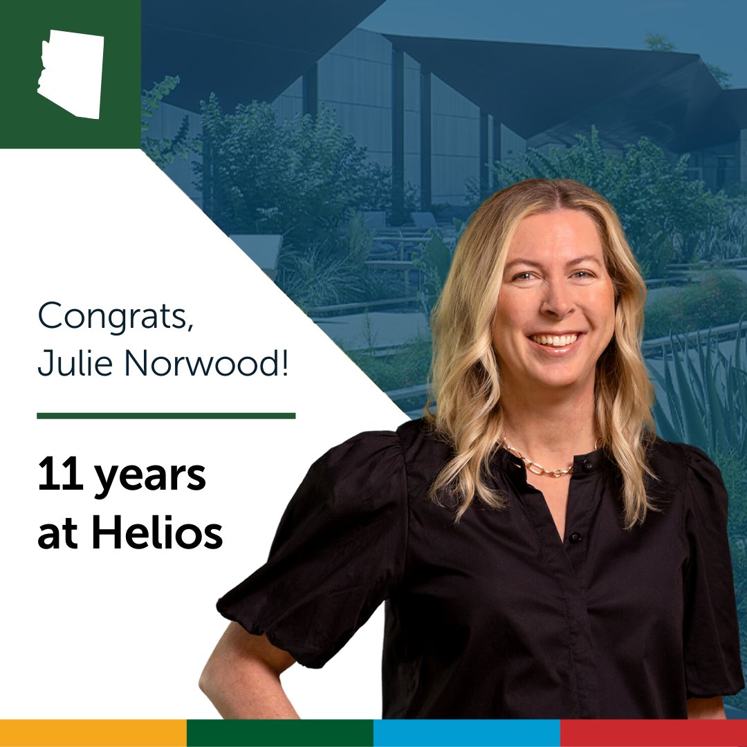 Happy 11-year Helios anniversary, Julie Norwood! ✨ As our VP of Grants and Project Management, Julie oversees our grants management team and supports the community investment initiatives. #WeBelieveHelios