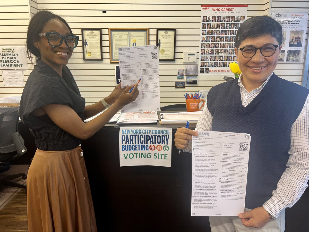 Our office is a site for City Council District 5 participatory budgeting. Stop by through 4/12 and fill out your ballot to decide how to spend $1,000,000!