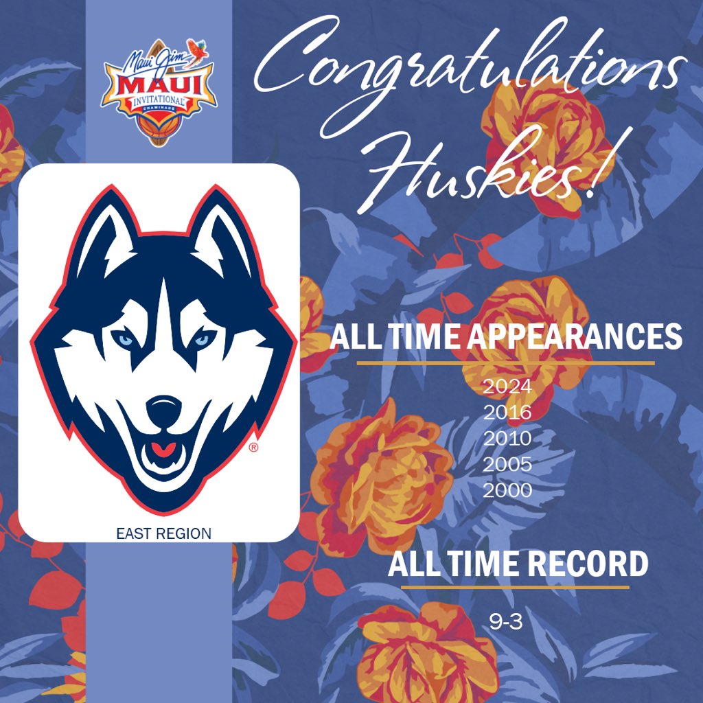 Congratulations to Coach @dhurley15 and @UConnMBB for their second National Championship in a row.🏆🏆 We look forward to seeing you in Maui in November.🏝️🏀