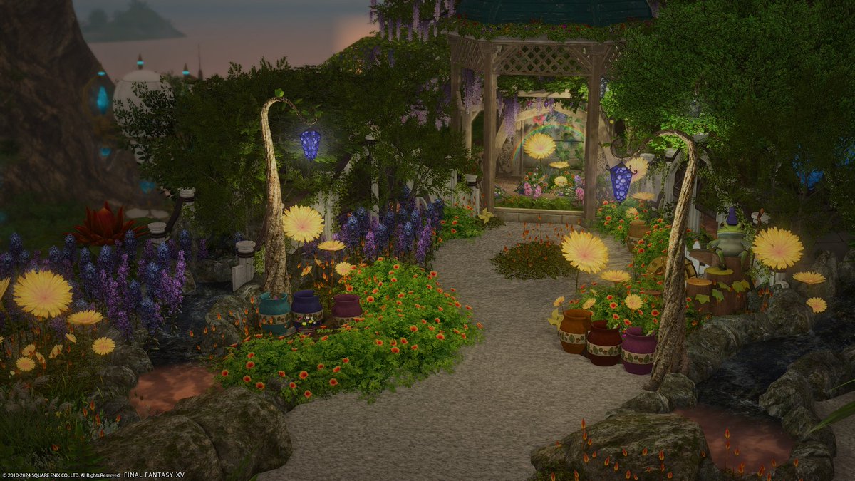 May the Winds Blow Gently 
🌼#EveionaDandelion🌼
━━━━━━━━━━━━
For Eve's build challenge to raise awareness for Sarcoidosis! With dandelions as the main focus.
Made in Island Sanctuary 😊

#FFXIV #ff14 #IslandSanctuary #FF14ハウジング #無人島ハウジング #HousingEden