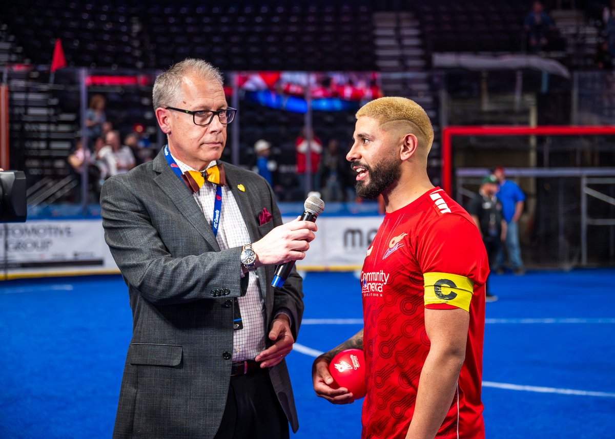 Q: Who's going to be the @KCComets' hero, @NickVasos ? A: Nacho Flores 📸 @PhotoRainey