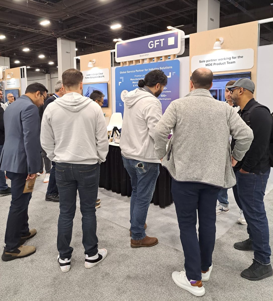 gftnorthamerica's tweet image. Wrapping day 1 of #GoogleCloudNext! 

We want to thank everyone who stopped by our booth! If you didn&apos;t get a chance today to meet our #GFTexperts, we&apos;re here tomorrow at Booth 1921. Looking forward to continuing the conversation tomorrow!

#Manufacturing #genAI #visualinspection
