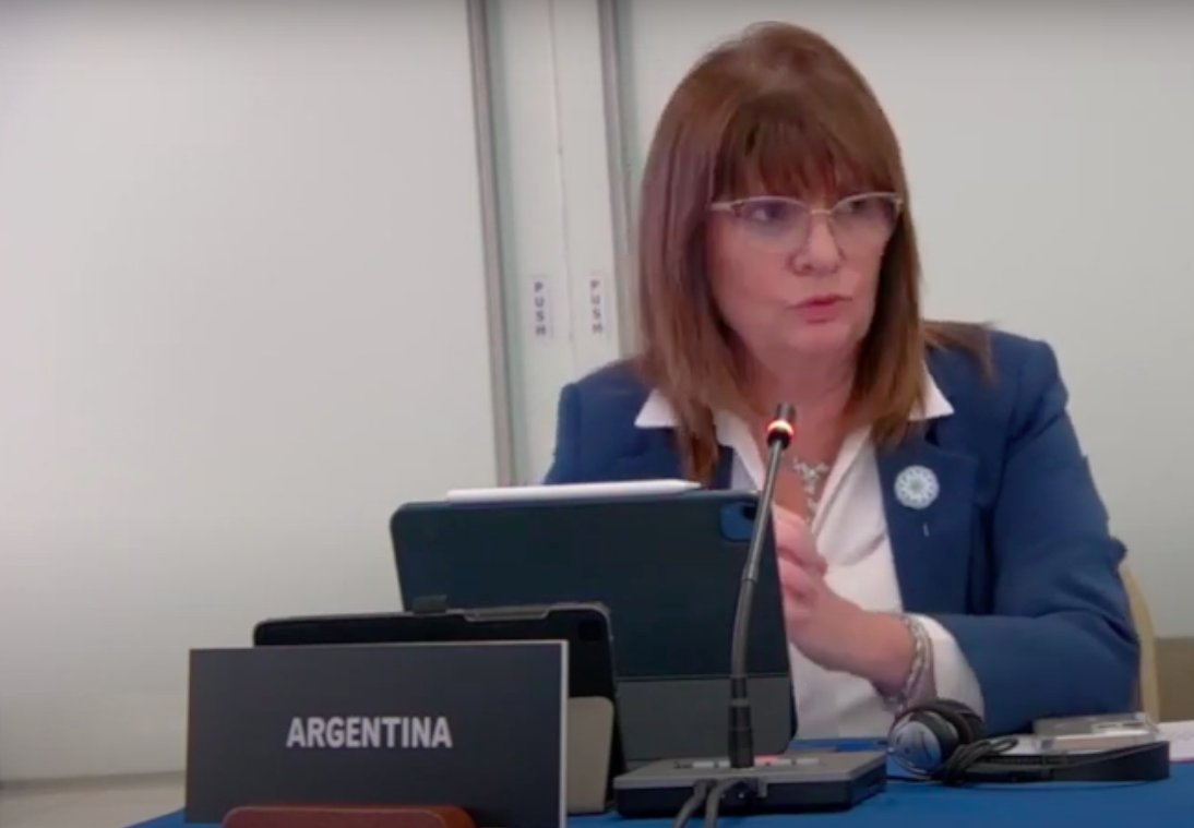 Palabras de @PatoBullrich, Ministra Seguridad @MinSeg de Argentina 🇦🇷, país que asume la Presidencia de RANDOT #RANDOTIV 📺👉 youtube.com/watch?v=XsV4ti…