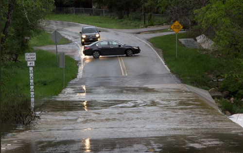 Please stay off the roads during a storm, if possible! If you must drive during severe weather, or will be driving shortly after a storm, visit ATXFloodSafety.com or follow @ATXfloods for road closure info. If you see water over the road, Turn Around – Don't Drown!