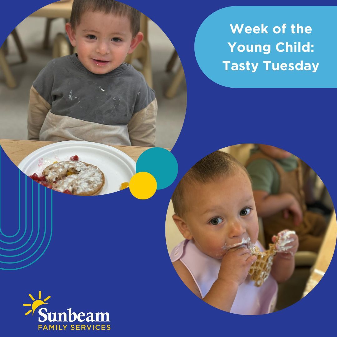 🎉 This week, we're celebrating the Week of the Young Child! 🧒 Today, our little ones enjoyed tasty fruit pizza for Tasty Tuesday snack time! 😋🍕 Yum!