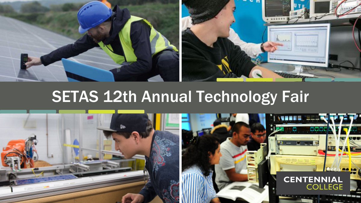 It's here again! @CentennialEDU's 12th Annual Tech Fair, April 17-19🎉SETAS students will present their most innovative capstone projects in Electronics & Energy, IT, Mechanical & Science to a panel of industry pros. Check out last year's projects: ow.ly/gsXf50RbILe