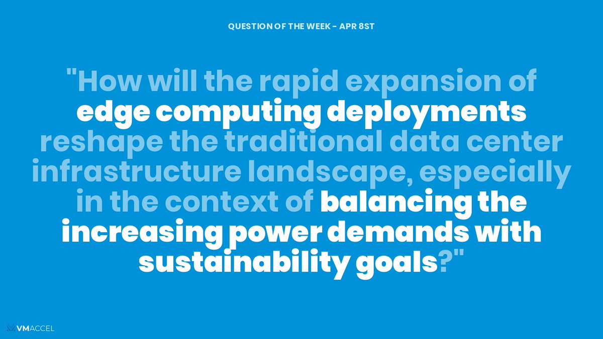 Calling all data center experts! How will the rise of #edge computing impact traditional infrastructure? 

Share your insights on balancing power demands and sustainability goals in this evolving landscape!

#EdgeComputing #DataCenterInfrastructure #SustainableDataCenters