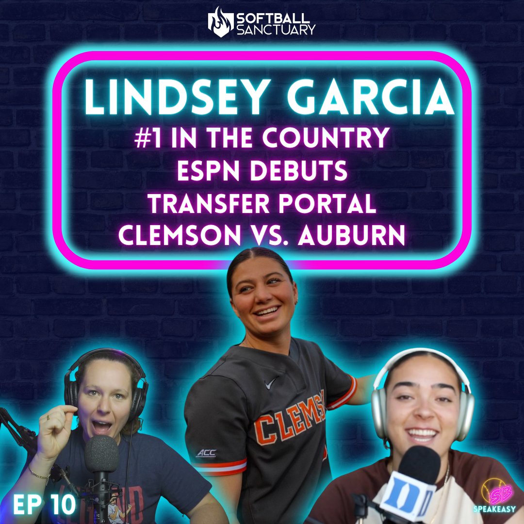 You asked and you shall receive.. Clemson Tiger 🐯🥎 @Lindseeygarcia joins the show! Presented by TheSoftballSanctuary.com LISTEN NOW: sbspeakeasy.transistor.fm We talk: - Duke's #1 RANKING & sweeping UNC - ACC vs. SEC, Leaving Auburn, Transfer Portal, Advice for Recruits