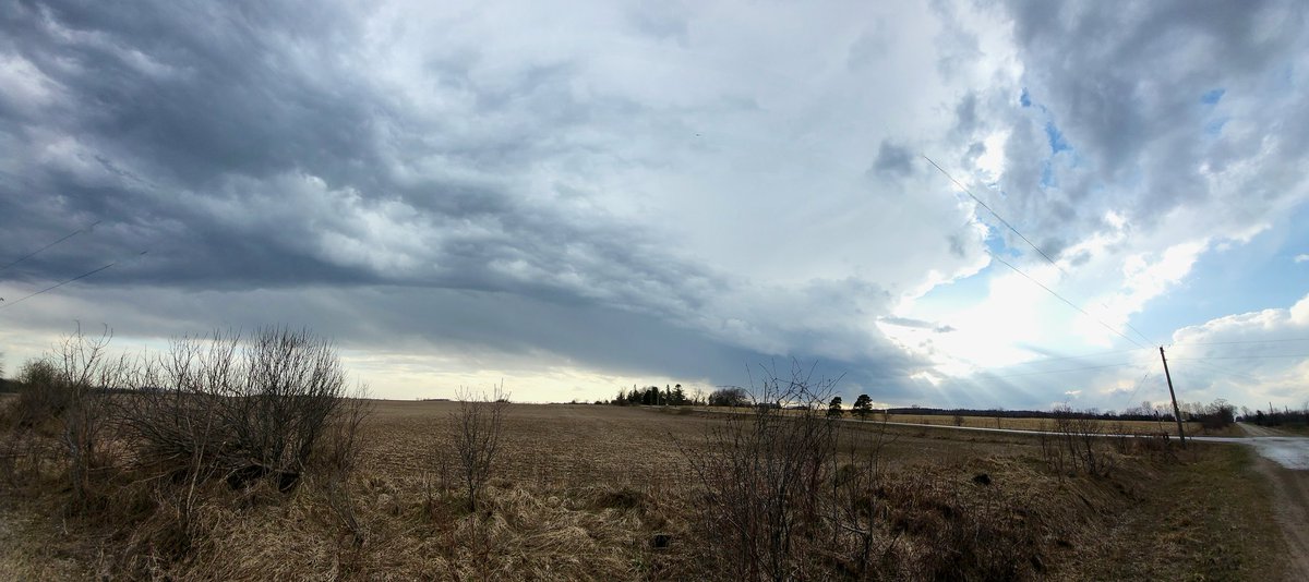 On storm cell exits just as the next approaches. #Onstorm 6:00pm South of #Arthur