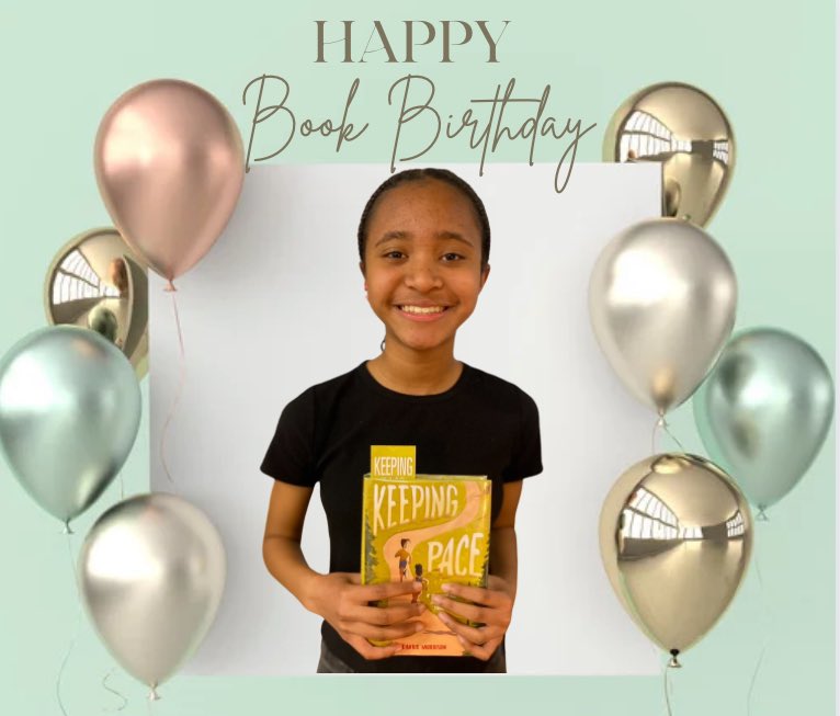 #HappyBookBirthday @LaurieLMorrison! ❤️📚❤️

I knew exactly who the first reader of  #KeepingPace needed to be & she got to take the book home on pub day! 
I know this book is gonna go the distance & help kids to learn to do things at their own pace!
