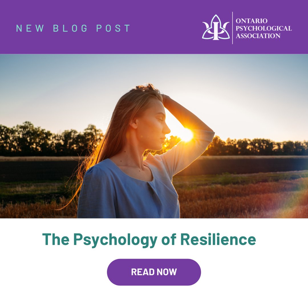 Unlock the power of resilience! Read 'The Psychology of Resilience' and discover how to bounce back stronger from life's challenges. Whether it's stress, setbacks, or uncertainties, resilience empowers you to thrive. Read more here: psych.on.ca/Public/Blog/20…