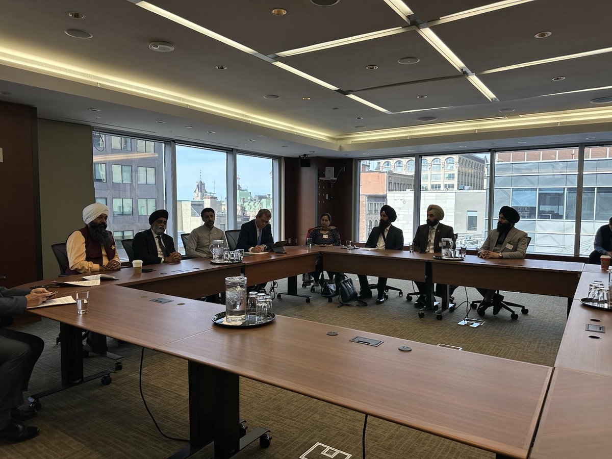 WSO directors Mukhbir Singh and Jaspreet Singh met with @harjitsajjan, @randeepssarai, @MSidhuLiberal and other Liberal caucus members to discuss public safety and foreign interference issues affecting Sikhs in Canada. The WSO has been advocating on Sikh issues for 40 years,…