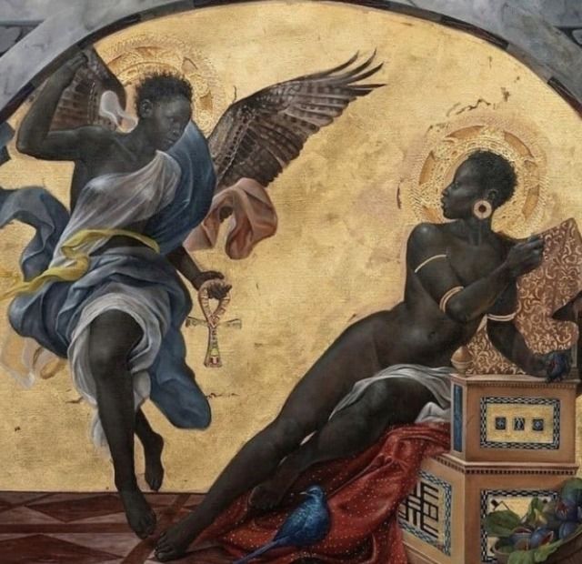 TheCollegeCAW's tweet image. Hail Mary, full of grace, the Lord is with you... #Annunciation #wordmadeflesh

Art by Harmonia Rosales