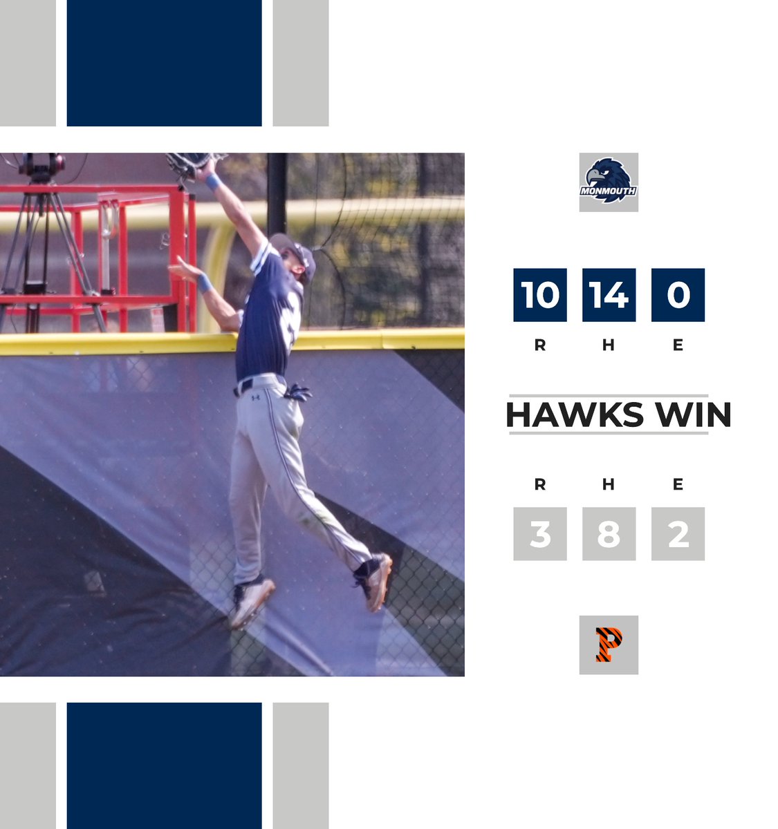 Spider Man was playing center field, Chris Andrews had a three-run home run and the Hawks won a in-state rivalry game. @MUHawksBaseball with a big 10-3 mid week win at Princeton. #FlyHawks