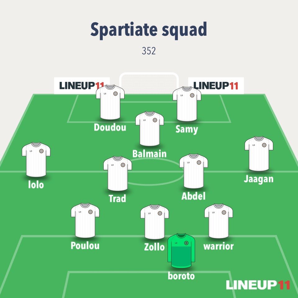 Voici la compo de ce soir chez les SPARTIATES ! 
Ce soir c’est <a href="/VPGFrance_/">VPG France</a>