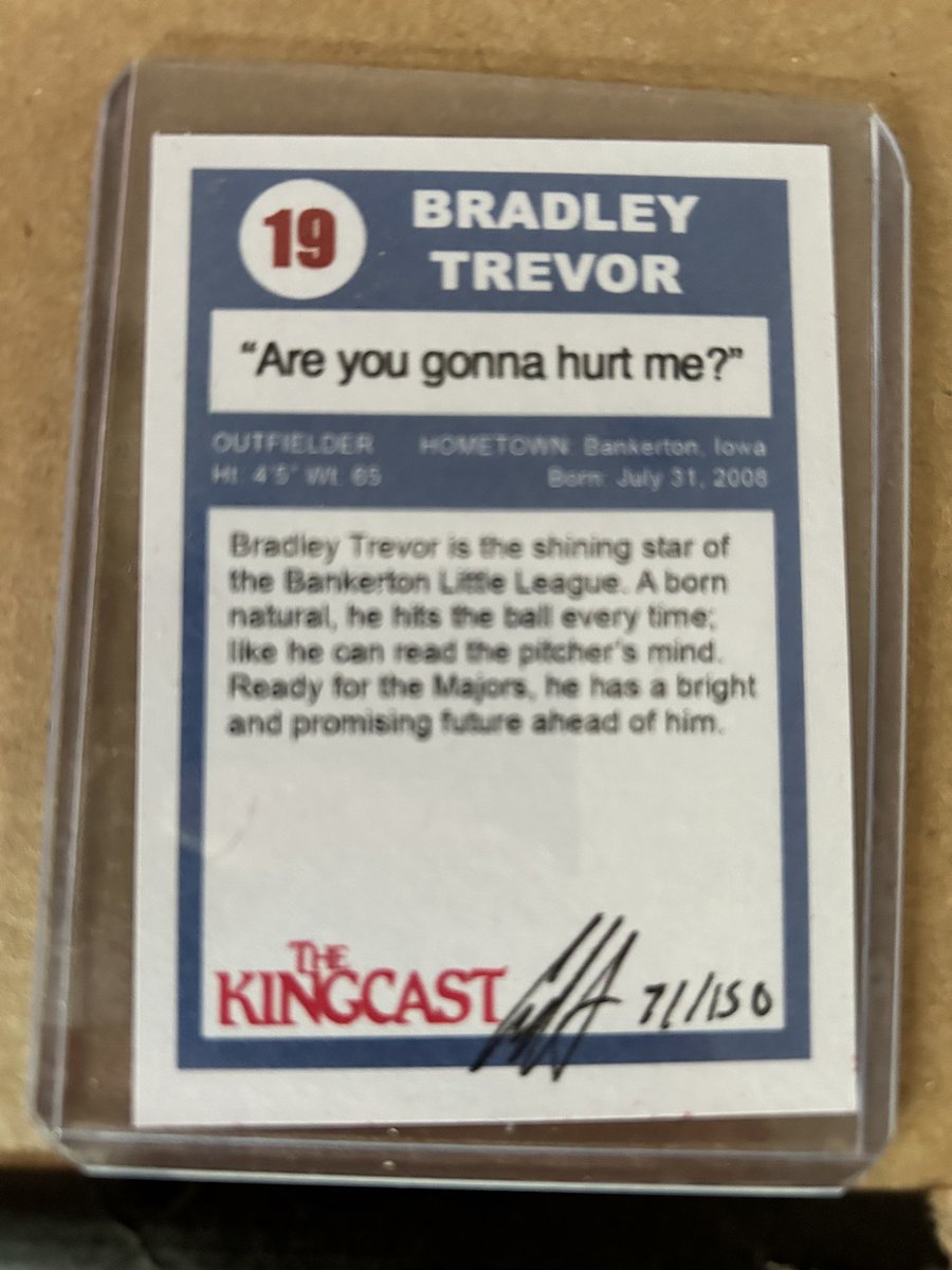 Going through a few boxes and found this @Kingcast19 gem!