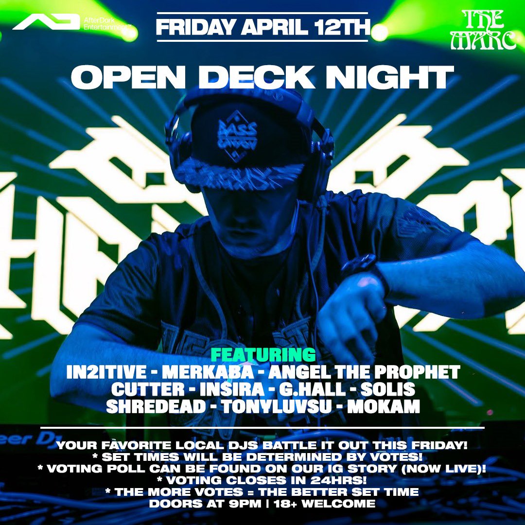 OPEN DECKS CONTESTANTS ARE HERE 🗣️🎉 Join us this Friday as these 10 local DJ contestants battle it out on our stage for the chance to support a big headlining artist OR to headline a weeknight themselves 🔥