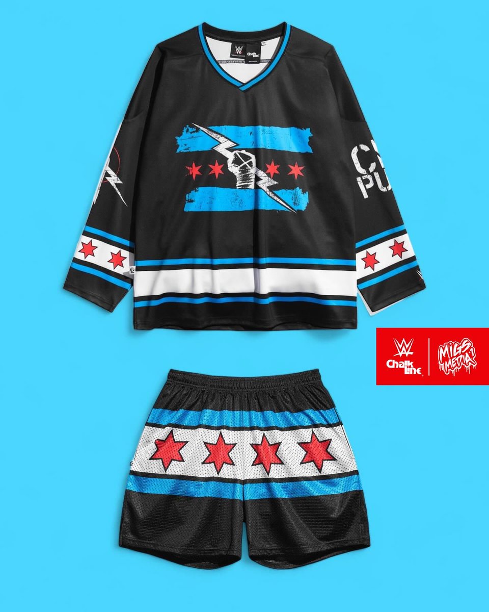 Coming Soon from Chalkline The @CMPunk 2011 Money In The Bank Shorts & Hockey Jersey Honored to work on this one Official Licensed by: @WWE STAY TUNED! #CMPunk #ChalkLine #MigsMedia1 #WrestleMania #WWEDraft #WWERAW #SmackDown #RawAfterMania #WWE #Chicago