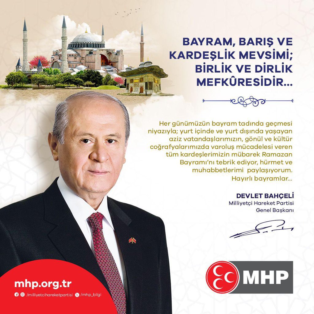 BAYRAM, BARIŞ VE KARDEŞLİK MEVSİMİ; BİRLİK VE DİRLİK MEFKÛRESİDİR...