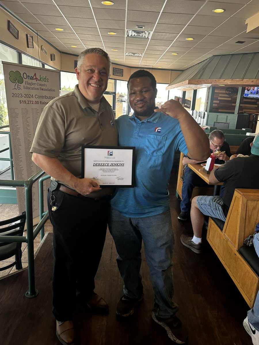FCSD Plant Services (@fcsd_plantsvcs) on Twitter photo Congrats to Dereece Jenkins on your employee of the quarter. The peoples choice! <a href="/FlaglerSchools/">FlaglerSchools</a> <a href="/FlaglerSoup/">Supt. LaShakia Moore</a> <a href="/KoryBush24/">Kory Bush</a> Congrats to Dereece Jenkins on your employee of the quarter. The peoples choice! <a href="/FlaglerSchools/">FlaglerSchools</a> <a href="/FlaglerSoup/">Supt. LaShakia Moore</a> <a href="/KoryBush24/">Kory Bush</a>