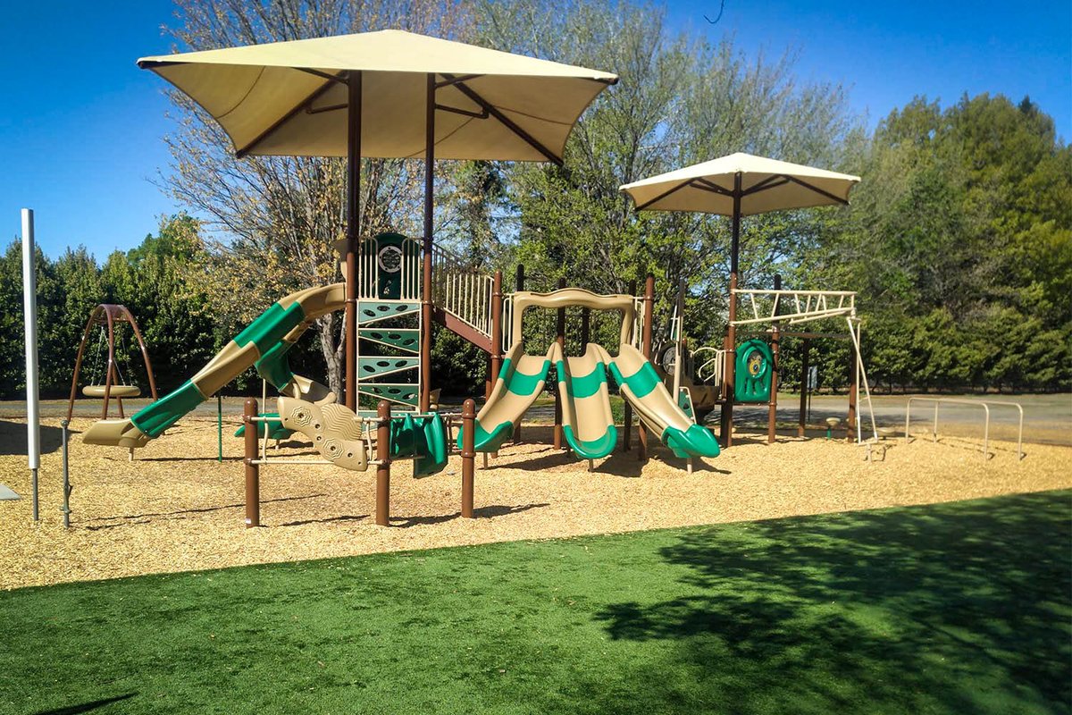 NorCalRec's tweet image. Take a look at the latest green transformation by Northern California Recreation at Grace Community Church in Chico, CA! 🌳 We may not have installed the playground equipment, but we've laid down lush turf that brings a fresh vibe to playtime. #TurfTransformation #CommunityBuild