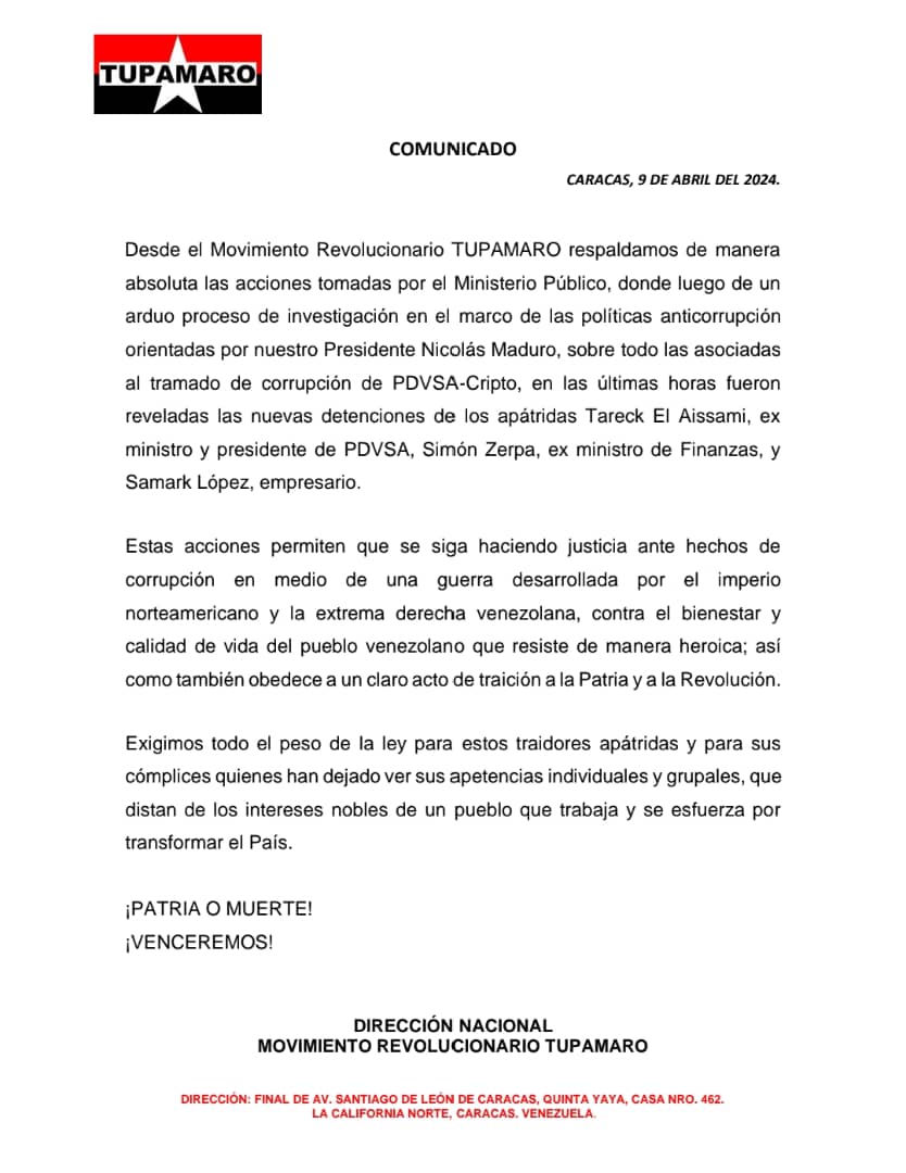 #9Abr | 🇻🇪 Se está demostrando que los traidores serán castigados, apoyamos rotundamente al compañero @NicolasMaduro por el esfuerzo que está realizando para depurar las filas revolucionarias, no habra tregua a la traición. #FiscalValiente ¡En Venezuela se hace Justicia!