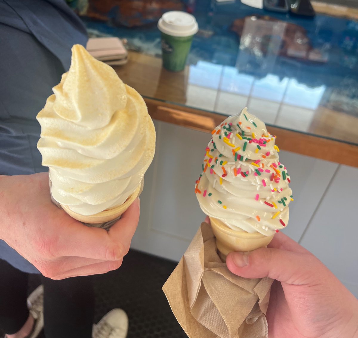 Had to grab our first creemees of the season after our interviews today 🍦🩷