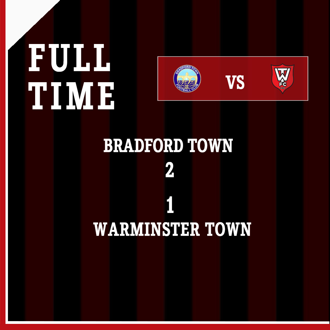 Full Time: Bradford Town 2-1 Warminster Town #warminster #football #soccer #nonleaguefootball #nonleague