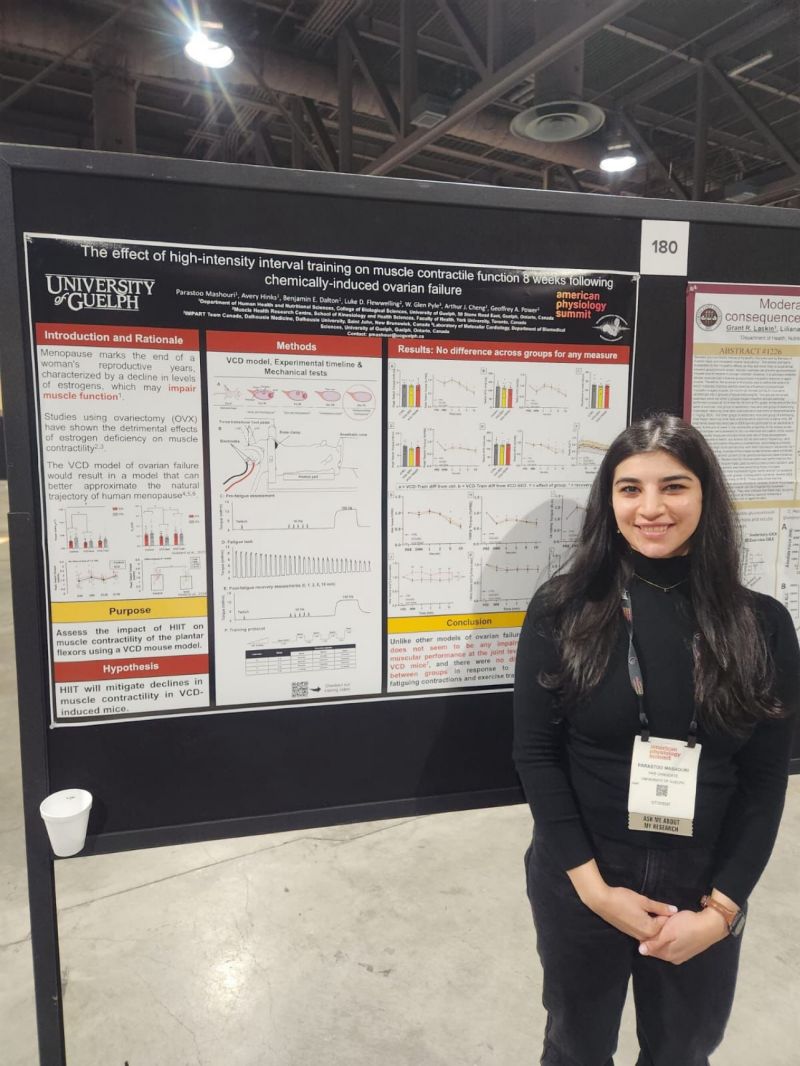 Glen Pyle | #WomensHeartHealth ❤️🩹🖇️ (@glenpyle) on Twitter photo Congratulations to <a href="/ParisMashouri/">Parastoo Mashouri</a> (@Geoff_A_Power lab) for earning a "Distinguished Abstract Award" at #APS2024 for her work into the effects of high-intensity interval training on muscle in a mouse model of menopause.
#WomensHealth #menopause Congratulations to <a href="/ParisMashouri/">Parastoo Mashouri</a> (@Geoff_A_Power lab) for earning a "Distinguished Abstract Award" at #APS2024 for her work into the effects of high-intensity interval training on muscle in a mouse model of menopause.
#WomensHealth #menopause