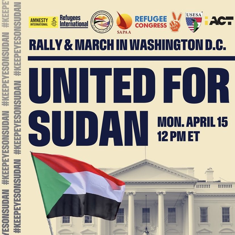 WASHINGTON, DC ✊🏾🌍🇸🇩
🗓️MONDAY, APRIL 15 | 12:00 PM
📍FREEDOM PLAZA

@RefugeesIntl 

#SudanActionCampaign
#KeepEyesOnSudan