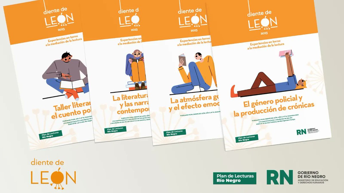 rionegrogob's tweet image. 📚El Ministerio de @EducacionRn  suma nuevas publicaciones a la colección "Diente de león. Experiencias en torno a la mediación de la lectura", del Plan de Lecturas Río Negro (PLRN).

Los 17 números publicados se pueden encontrar en la web: educacion.rionegro.gov.ar/seccion/345