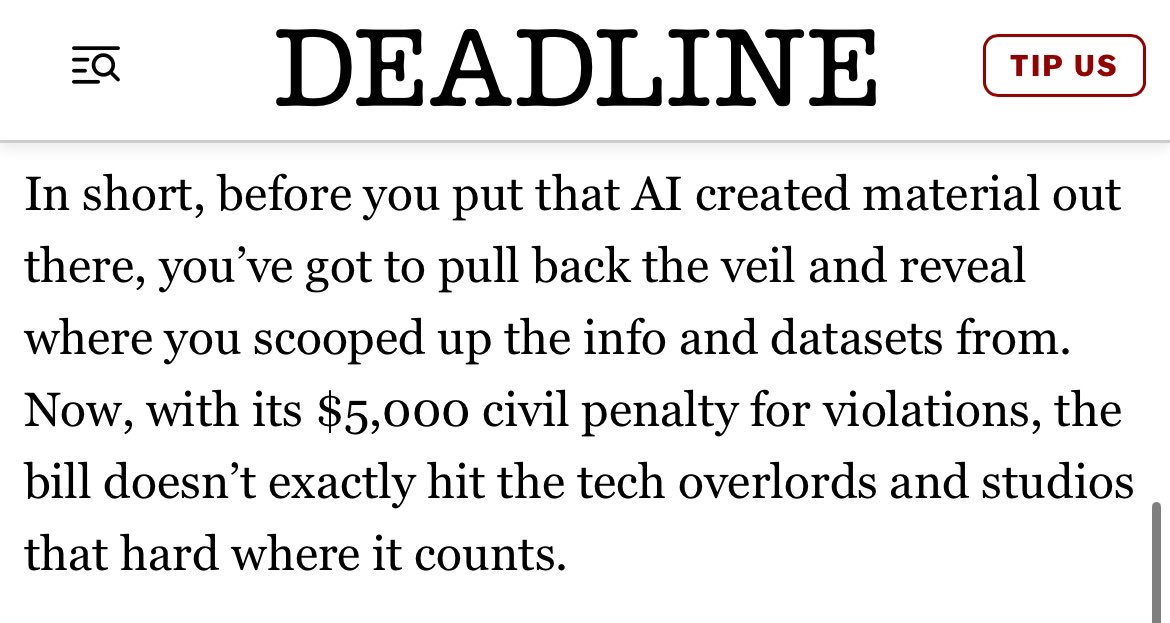 So effectively this is a $5,000 permit to use AI