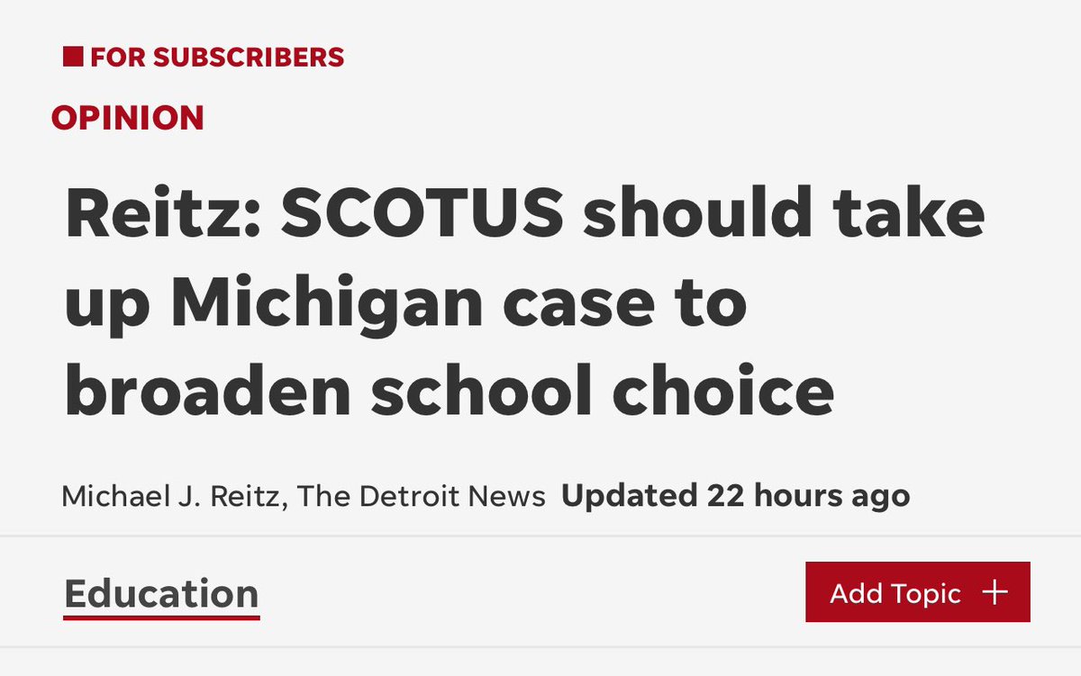 Don’t look now, Michigan, but Betsy DeVos is back at it trying to bring vouchers here. 70-90% of voucher users have never been in public school. Packaging aside, this is a scheme to get a tax break for existing choices and to defund MI public schools. detroitnews.com/story/opinion/…