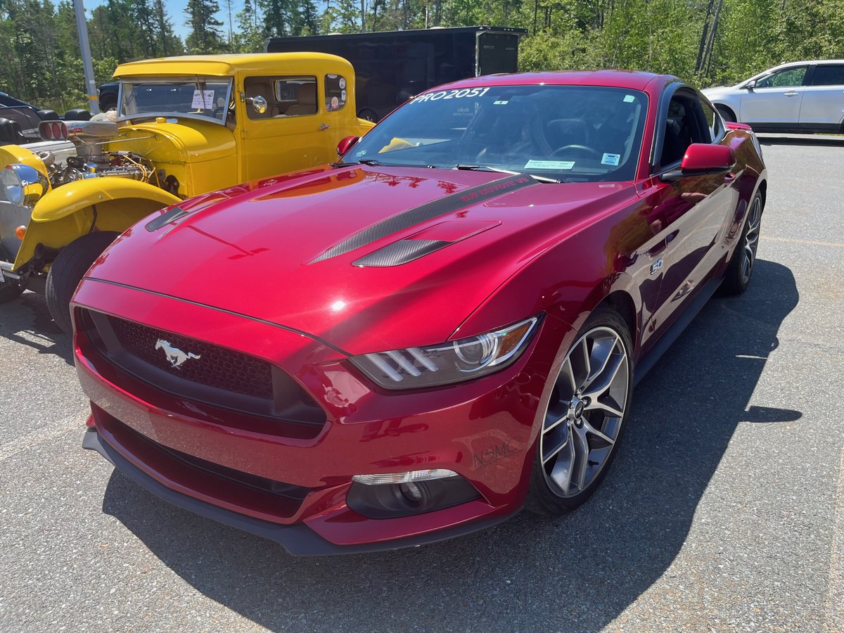 #caroftheday 2017 Ford Mustang 5.0L V8 Coyote, automatic. I took this photo at the Ritchie Gilby Memorial car show in Lantz, Nova Scotia 2022 #carguycalvin