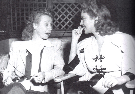Sisters Marie Blake and Jeanette MacDonald visit on the set of 'Cairo' (1942) #NationalSiblingsDay