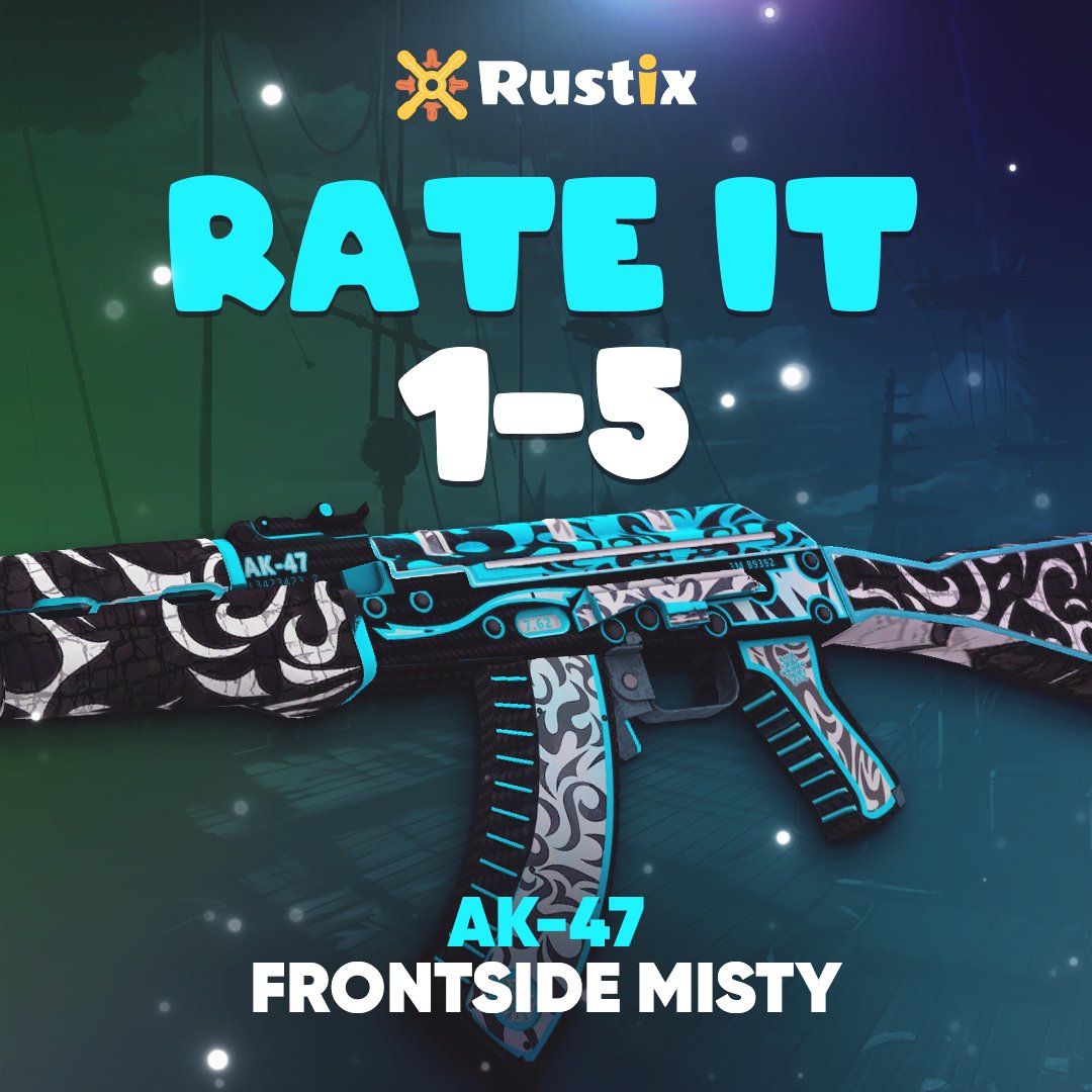 What rating would you give to this skin? Write your options in the comments 🤩 AK-47 FRONTSIDE MISTY😍 #rustix #csgo #cs #cs2 #counterstrike2 #csgomemes