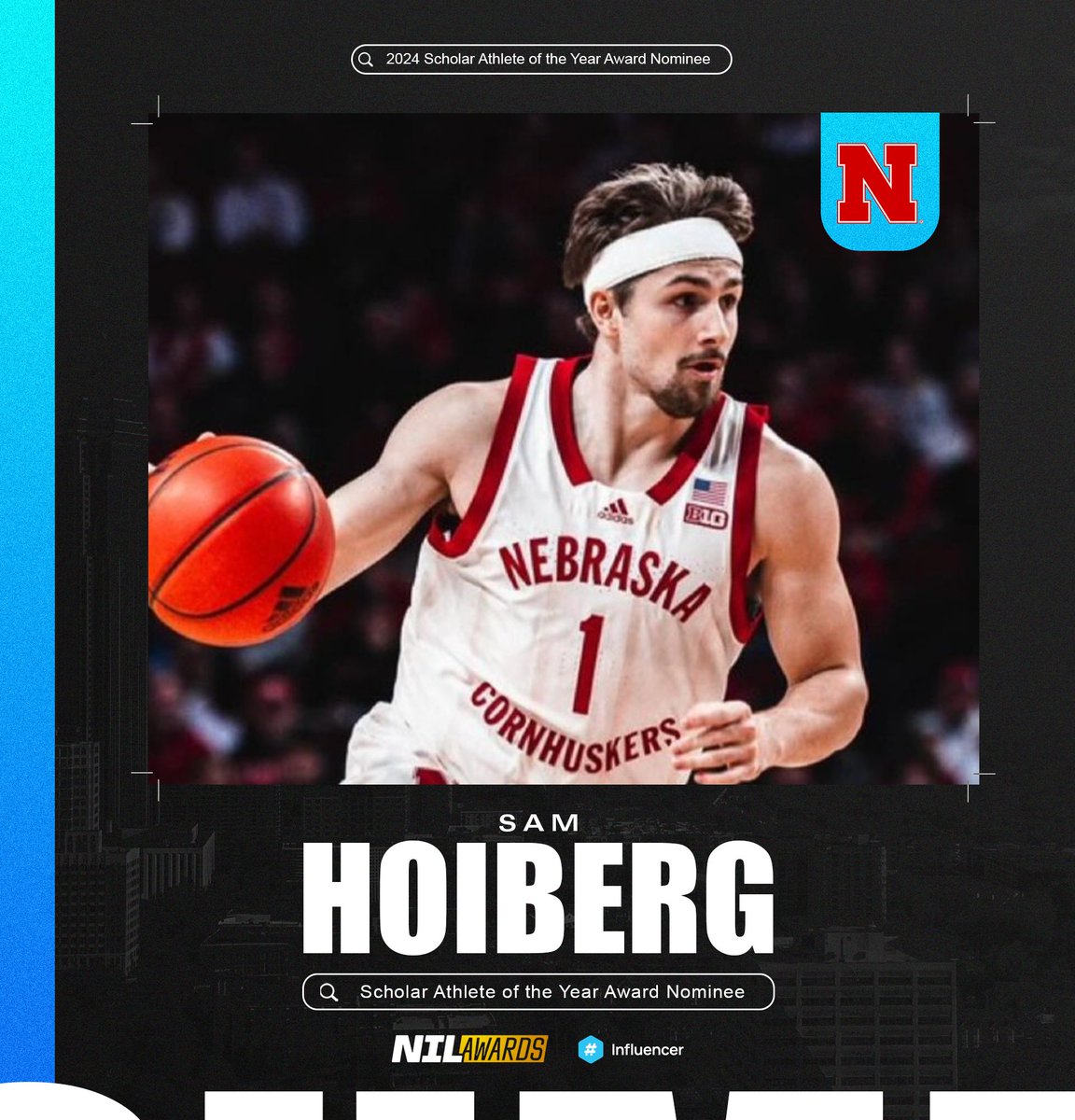 𝑺𝒄𝒉𝒐𝒍𝒂𝒓 𝑨𝒕𝒉𝒍𝒆𝒕𝒆 𝒐𝒇 𝒕𝒉𝒆 𝒀𝒆𝒂𝒓 𝑨𝒘𝒂𝒓𝒅 𝑵𝒐𝒎𝒊𝒏𝒆𝒆 Sam Hoiberg // @samhoiberg @HuskerMBB #NILSummit24