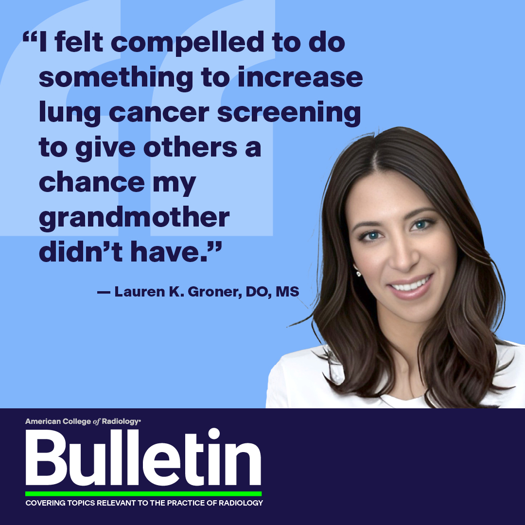 Using her passion for advancing #lungcancer screening, along with hard work and an excellent team, @LaurenGroner led the way to develop a new, easy-to-navigate tool that connects access to LCS resources to those who need it. Read more in #ACRBulletin bit.ly/3xnNzHD