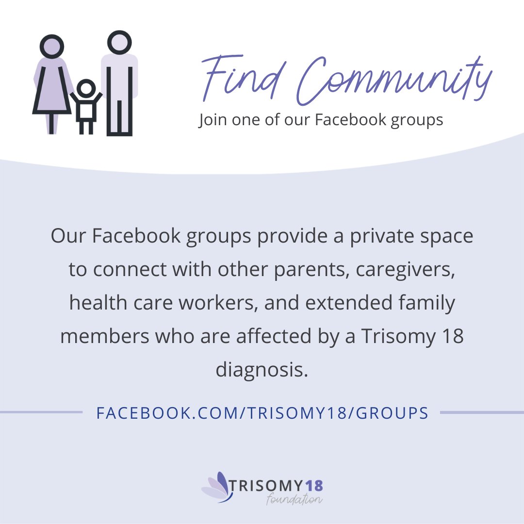 You may feel alone, but there is a community of parents who have faced what you’re facing and come out the other side. We can connect you to those families, whether that’s one-on-one or in private online groups. trisomy18.org/connect-with-o…