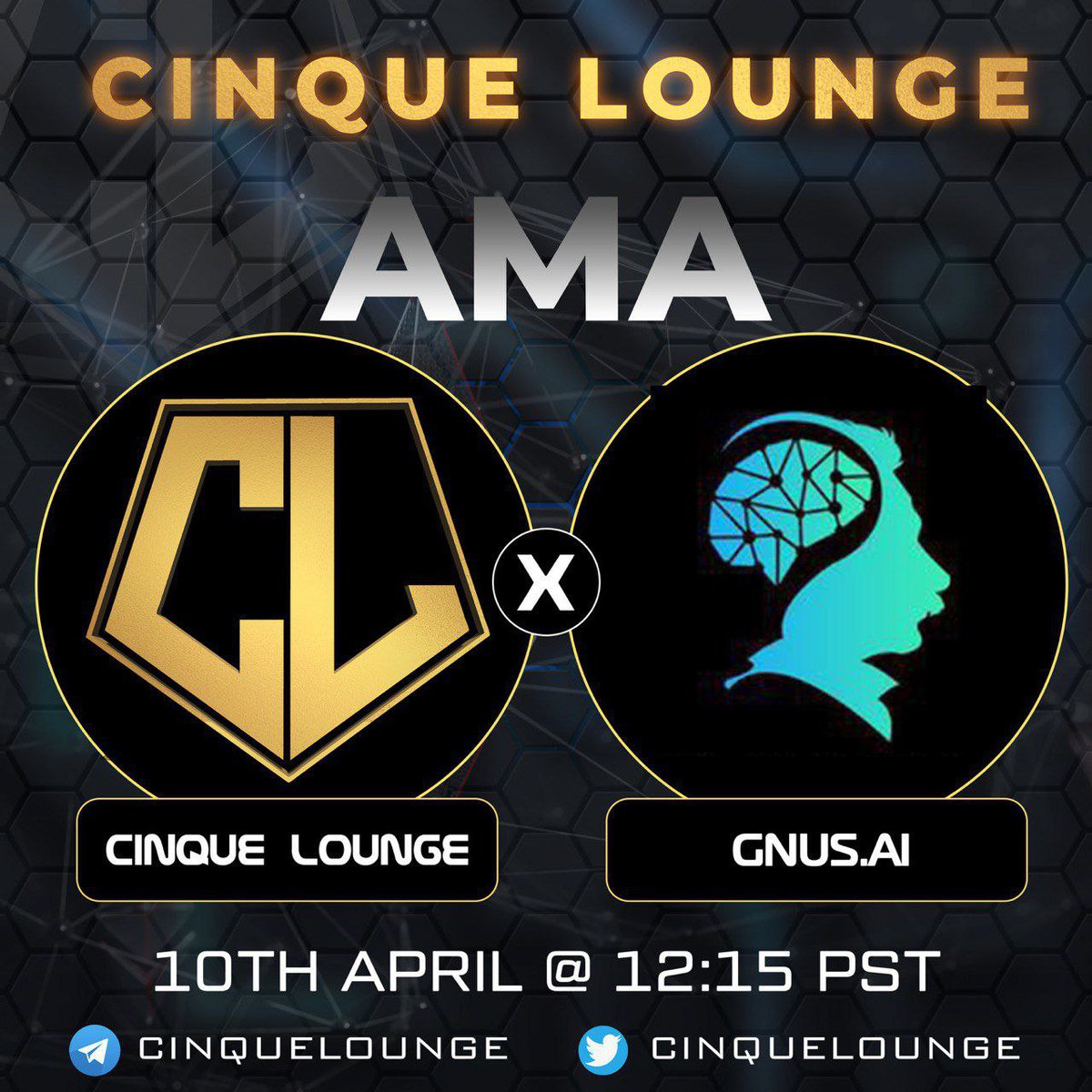 It's that time again! #GNUSes We know how much the community enjoys AMA's with @SuperGeniusEth. 😎 Hence we have another one booked this week. Hosted by no other than @CinqueLounge 🔥 x.com/CinqueLounge/s… We hope to see the whole community there 🤝