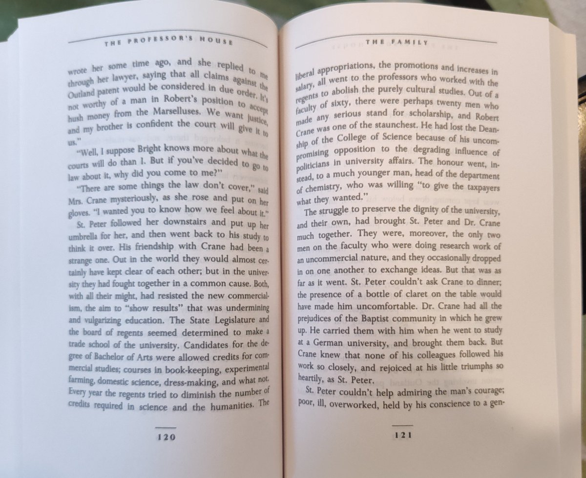 Willa Cather, in The Professor's House (1925), about a history professor in the Midwest US, has a discussion of the commercialization of education and attempts to abolish purely cultural studies, blaming an interfering state legislature. 100 years ago!