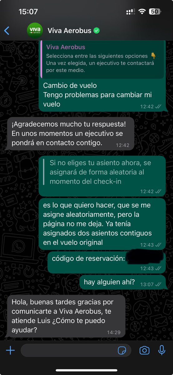 pésimo tiempo de respuesta <a href="/VivaAerobus/">Viva</a>. 2 horas para iniciar conversación, 20 minutos entre cada mensaje subsecuente. dónde tienen su call center, en marte? 👎 y mientras, el vuelo en cuestión sube al doble de precio 😡