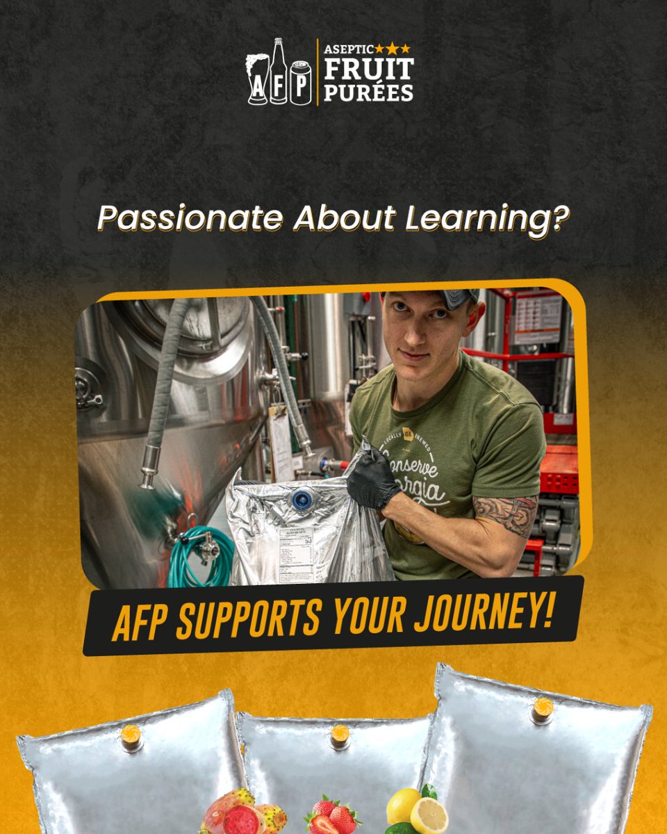 📚💡 Boost Your Brewing Expertise with AFP!

Unlock your free educational toolkit today—it's just a click away: asepticfruitpurees.com/pages/educatio…

#craftbeer #beerlover #beerme #beerpics #beerfluencer #beergasm #beerstagram #craftbeerpics #craftbeerlife #craftbeerenthusiast #craftbeerblog