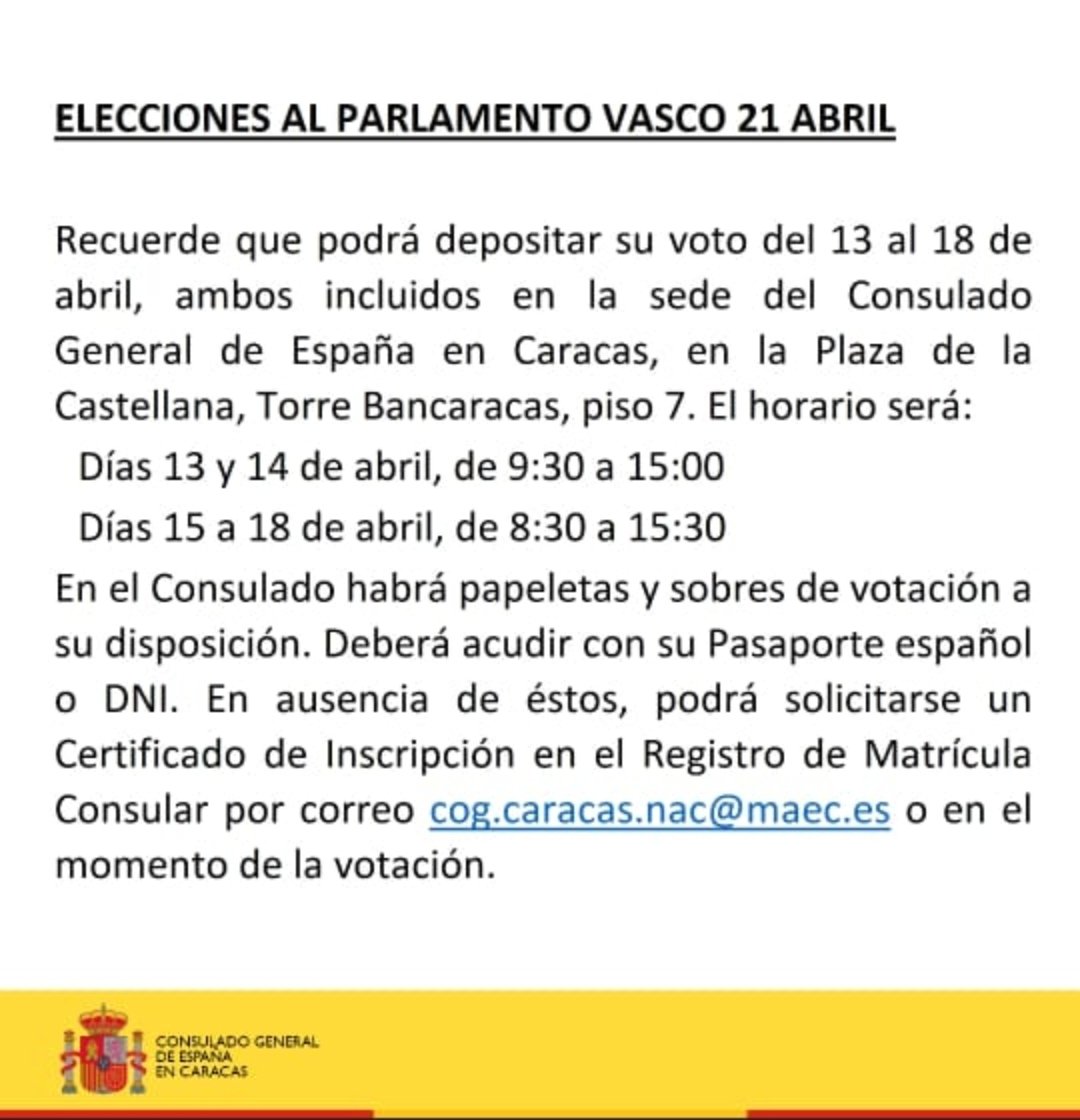 Consulado General de España en Caracas (@ConsEspCaracas) on Twitter photo 2024-04-09 22:35:19