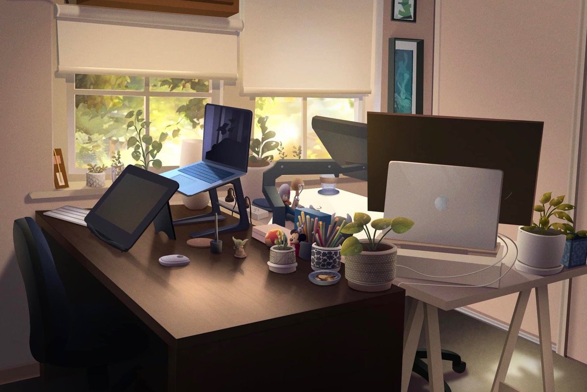 Hi #PortfolioDay
I’m Kate, a #BGPaint &amp; #VisDev artist with 4 years experience, currently available for full-time/freelance work! 🎨 

Prev: Cartoon Network, Titmouse, Flying Bark, Chalkdust.

☀️ katekneeboneart.com
🍂 instagram.com/kates.artwork

#animation #backgroundpaint