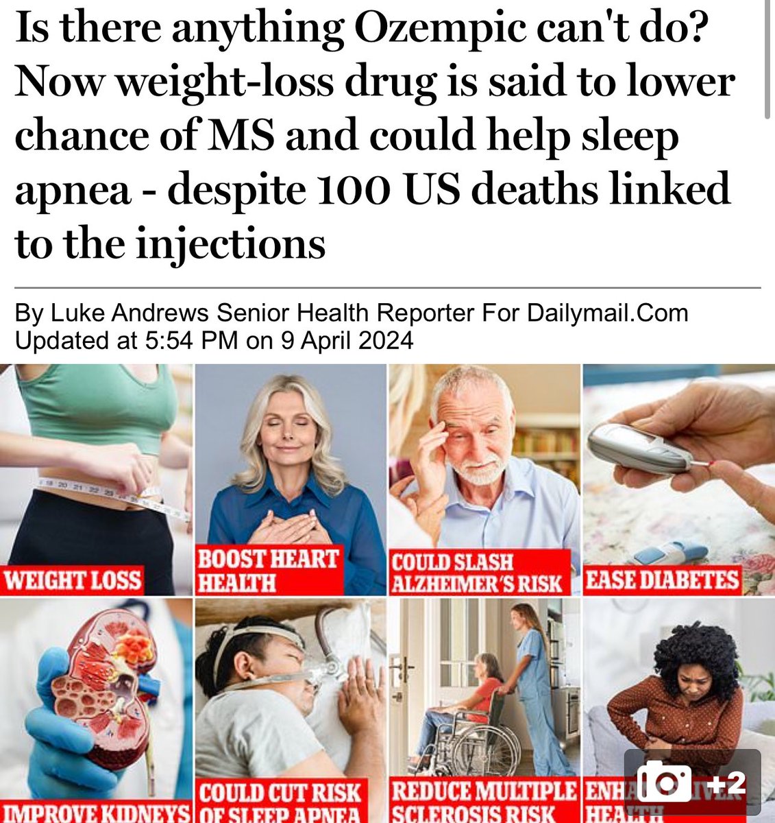 Now weight-loss drug is linked to lower chance of MS mol.im/a/13288745 @JoshLuke4Health @IrmaRaste @eViRaHealth #ozempic