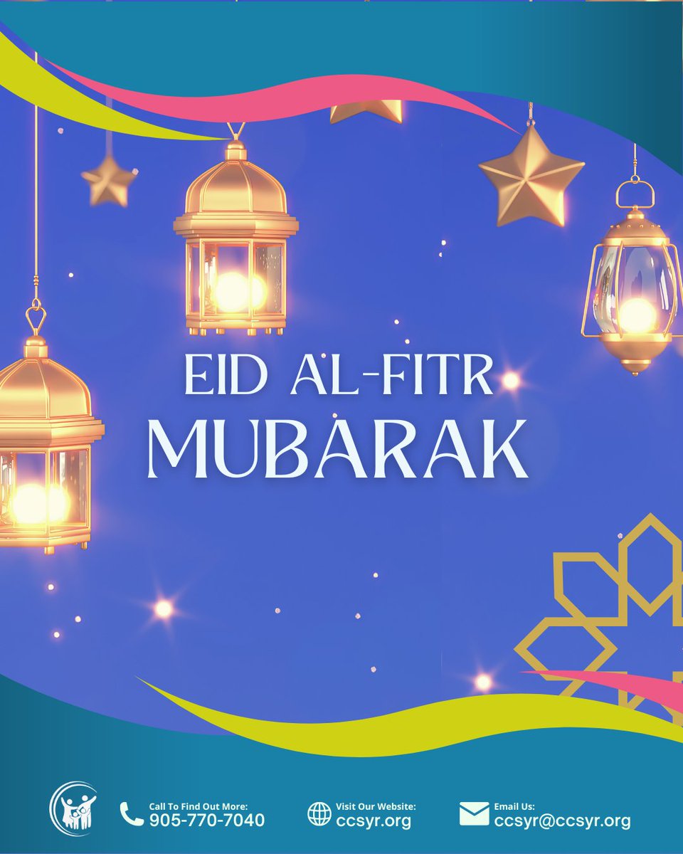 Eid Mubarak to all those celebrating the blessed day! May the joyous occasion of Eid-Al-Fitr fill your lives with happiness, peace, and blessings. 
#ccsyr #yorkregion #communityengagement #EidMubarak #EidAlFitr #HappyEid #CelebratingEid #MuslimFestivals #EidMubarak2024 #deib