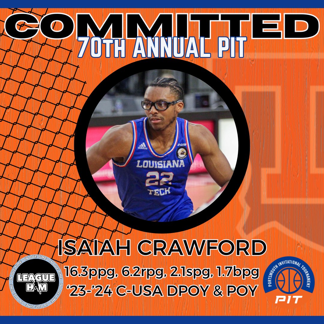 Another stat sheet stuffer on the way! This time it’s the @ConferenceUSA DPOY & POY from the past season! Welcome @LATechHoops’s Isaiah Crawford #PIT24