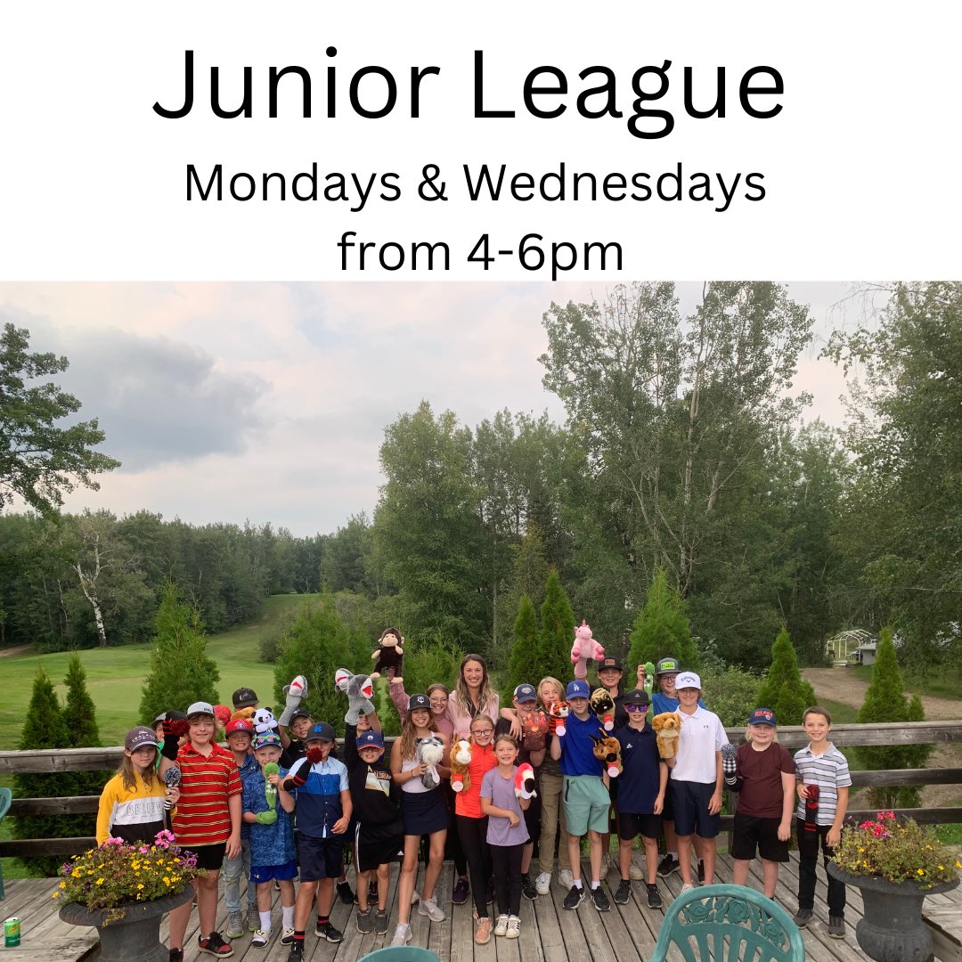 Junior League is accepting registrations!
Mondays and Wednesdays from 4-6pm
Lessons each week and scheduled 9 hole tee times.  Play with your friends or join as a single!  No experience required!

glaciergreens.ca/juniorleague